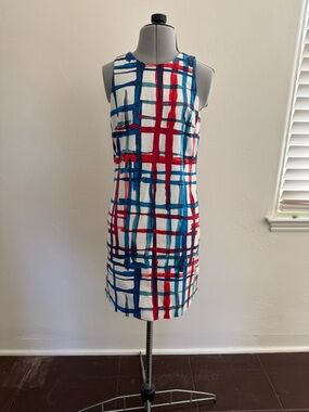 Kate Spade Saturday red white and blue shift dress